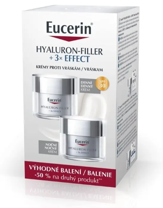 12475_EUCERIN HYALURON FILLER 3X EFFECT DENNI KREM SPF 30 A NOCNI KREM 2X50 ML